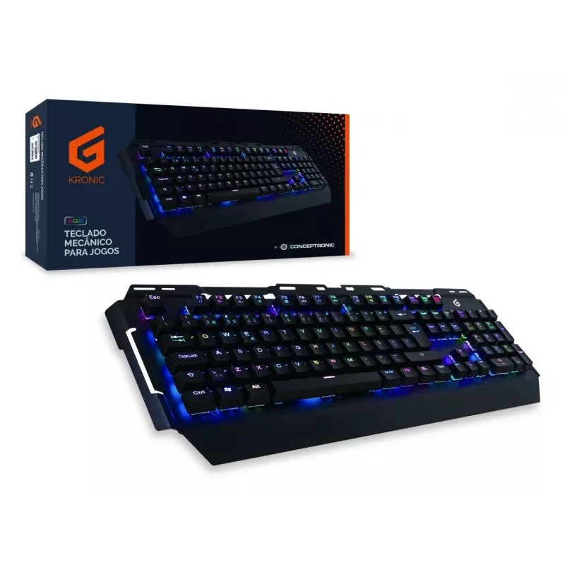 Conceptronic KRONIC mehaaniline mänguklaviatuur, RGB, Portugali paigutusega