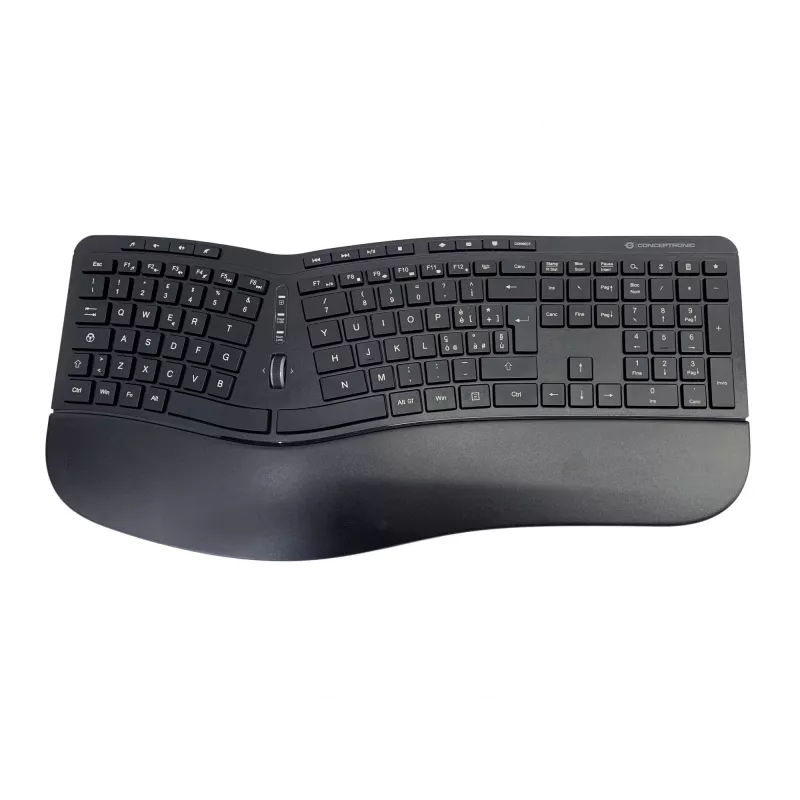 Conceptronic ORAZIO ERGO juhtmevaba ergonoomiline klaviatuuri ja hiire komplekt, Itaalia paigutusega