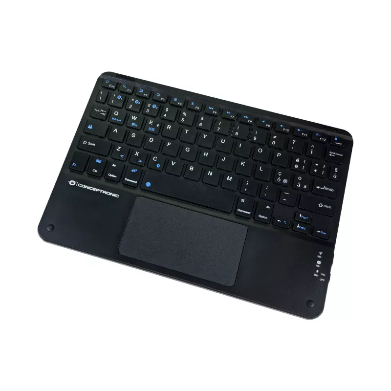 Conceptronic TOBIN01BIT 10-tolline Bluetooth-puuteplaadiga klaviatuur, QWERTY itaalia