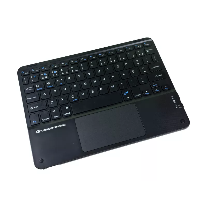 Conceptronic TOBIN01BPT 10-tolline Bluetooth-puuteplaadiga klaviatuur, QWERTY portugali