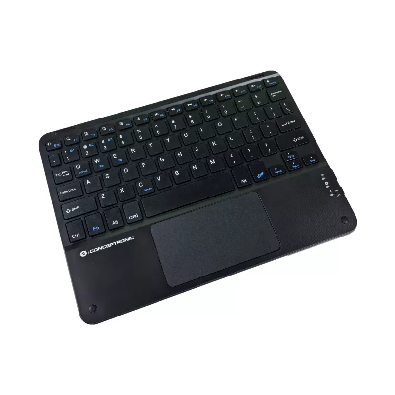 Conceptronic TOBIN01BUS 10-tolline Bluetooth-puuteplaadiga klaviatuur, QWERTY EN (US)