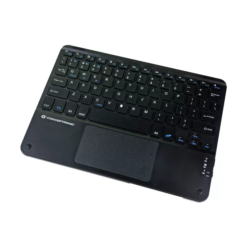 Conceptronic TOBIN01BUS 10-tolline Bluetooth-puuteplaadiga klaviatuur, QWERTY EN (US)