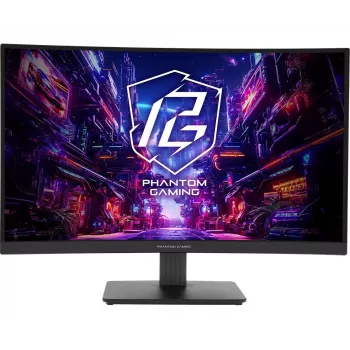 ASROCK Gaming Monitor - Pg27qrt1b - 27in - 2560 X 1440 Qhd - Curved 180hz - Must