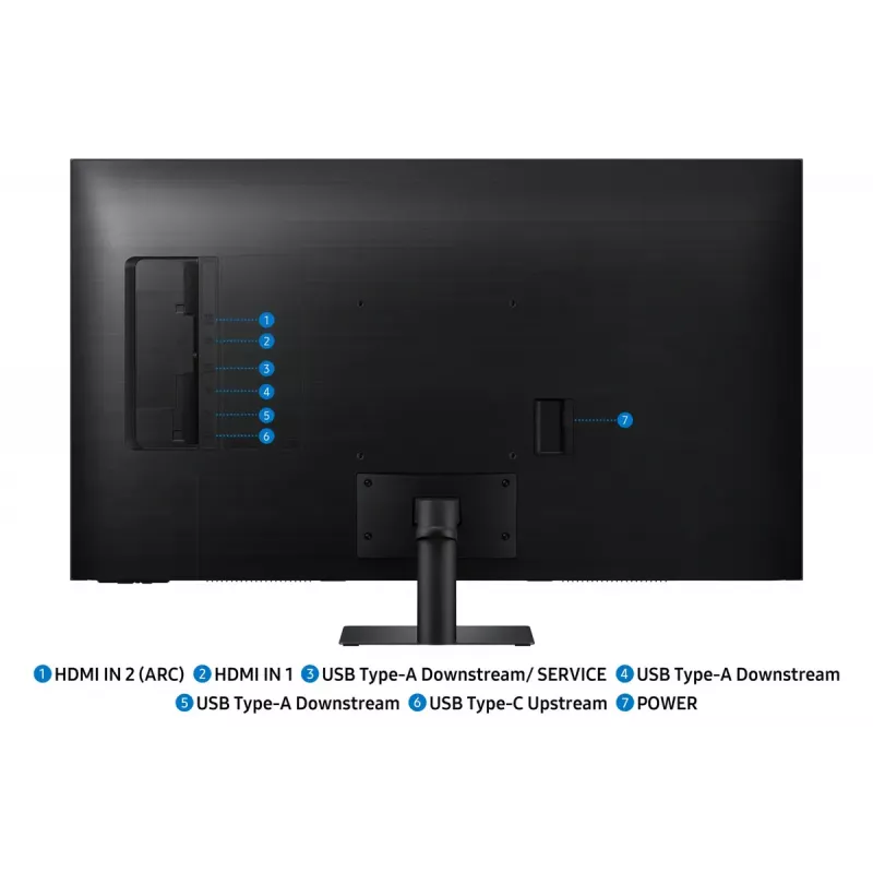 Samsung M7 M70F arvutimonitor 109,2 cm (43 tolli) 3840 x 2160 pikslit 4K Ultra HD LCD must