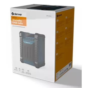 DENVER ELECTRONICS Wrd-60 Worksite Dab+ Radio With Bluetooth And Flood Light Function