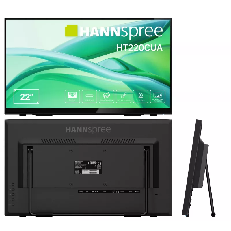 Hannspree HT220CUA arvutimonitor 54,5 cm (21,4 tolli) 1920 x 1080 pikslit Full HD LED puuteekraaniga must