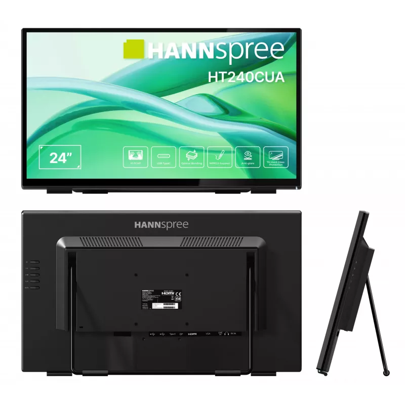 Hannspree HT240CUA arvutimonitor 60,5 cm (23,8 tolli) 1920 x 1080 pikslit Full HD LED puuteekraaniga must