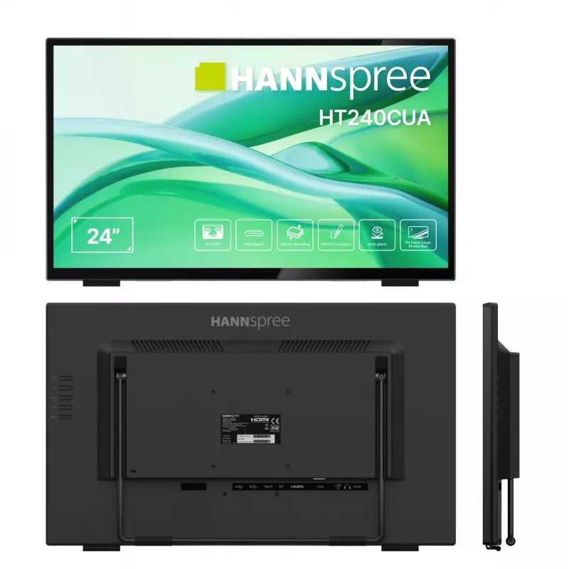 Hannspree HT240CUA arvutimonitor 60,5 cm (23,8 tolli) 1920 x 1080 pikslit Full HD LED puuteekraaniga must