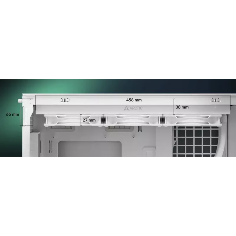 All-in-one CPU vedelikjahuti Arctic Liquid Freezer III Pro 420 A-RGB (Valge) — 140 mm ventilaatorid, multi-pesa LGA1700/AM4/AM5