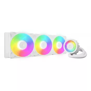 All-in-one CPU vedelikjahuti Arctic Liquid Freezer III Pro 420 A-RGB (Valge) — 140 mm ventilaatorid, multi-pesa LGA1700/AM4/AM5