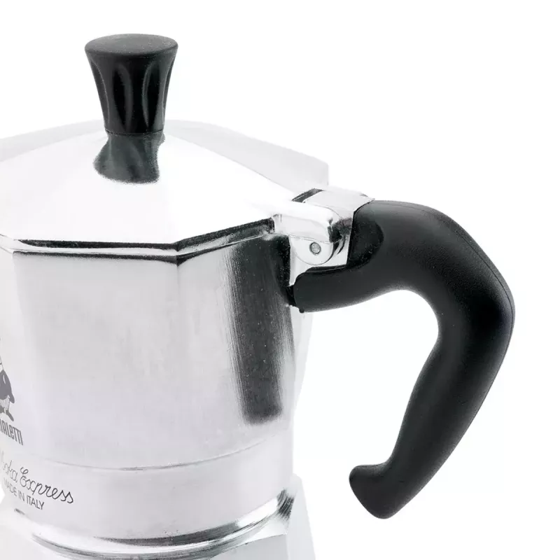 Moka pot BIALETTI Moka Express 0,2 L alumiinium must — 3 tassi (200 ml), mitte induktsioonile