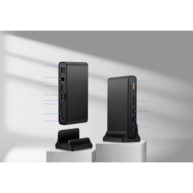 ASUS Triple Display USB-C Dock Duo DC301 Juhtmega Must