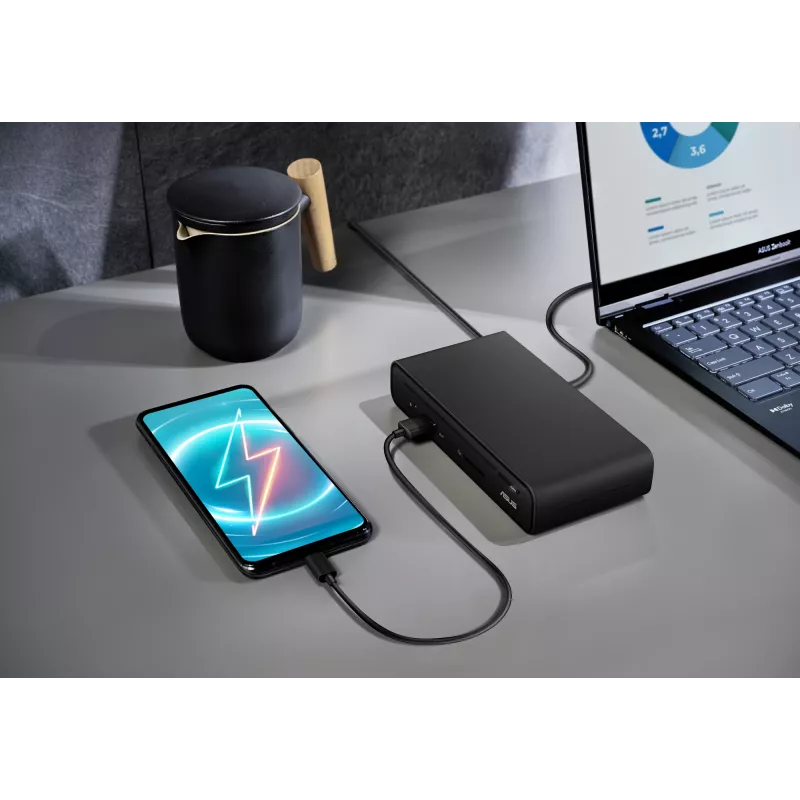 ASUS Triple Display USB-C Dock Duo DC301 Juhtmega Must