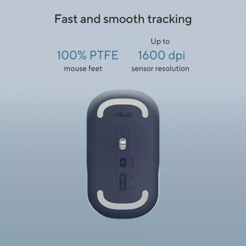 ASUS Marshmallow MD100 hiir Office Mõlemakäeline RF Wireless + Bluetooth Optiline 1600 DPI
