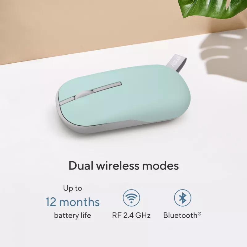ASUS Marshmallow MD100 hiir Office Mõlemakäeline RF Wireless + Bluetooth Optiline 1600 DPI