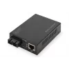 DIGITUS meediumikonverter, mitmemoodiline 10/100/1000Base-T -> 1000Base-SX, sisaldab toiteplokki, SC-pistik, kuni 0,5 km