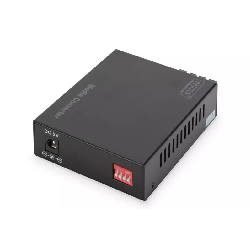 DIGITUS meediumikonverter, mitmemoodiline 10/100/1000Base-T -> 1000Base-SX, sisaldab toiteplokki, SC-pistik, kuni 0,5 km