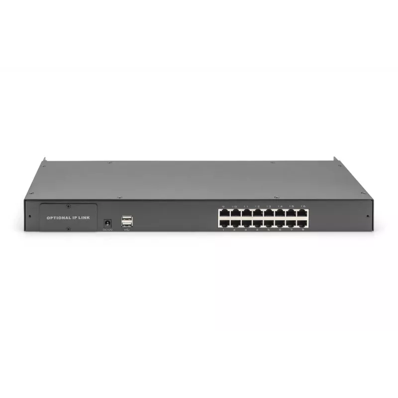 DIGITUS Modulaarne Cat5 KVM-lüliti 16 pordiga modulaarse KVM-konsooli jaoks