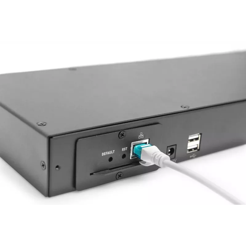 DIGITUS Modulaarne Cat5 KVM-lüliti 16 pordiga modulaarse KVM-konsooli jaoks