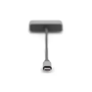DIGITUS USB-C - mini DP + VGA adapter, 20 cm 4K/30Hz, hõbedane, alumiiniumkorpus