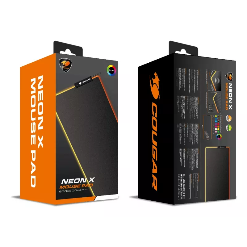 COUGAR hiirematt NEON X, ARGB, 800x300, must