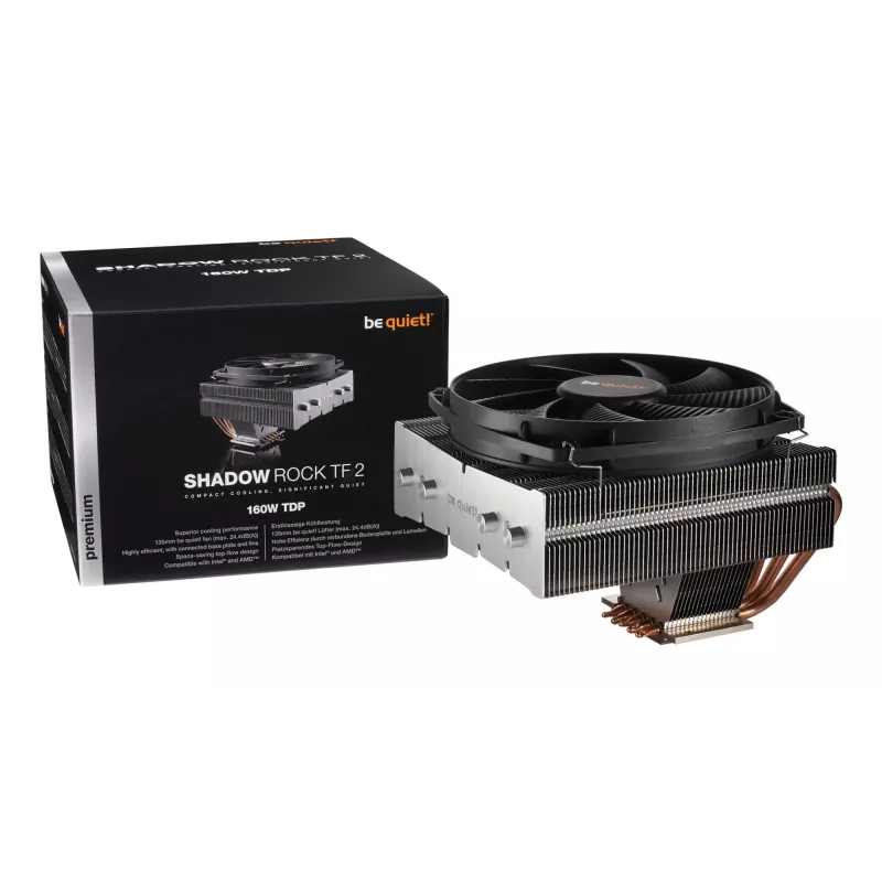 be quiet! Shadow Rock TF 2 protsessorijahuti 13,5 cm must, vask, hõbedane
