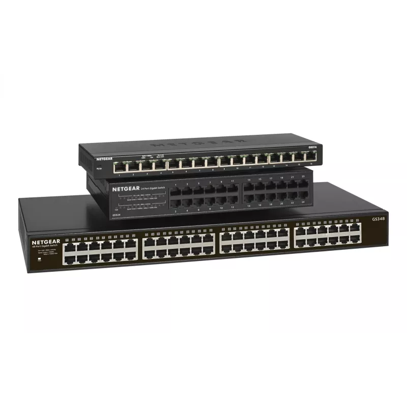NETGEAR GS348 haldamata Gigabit Ethernet (10/100/1000) 1U must