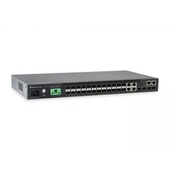LevelOne KILBY 28-pordiline L3 Lite hallatav gigabitkiudoptiline kommutaator, 4 x 10GbE SFP+, 4 x Gigabit SFP/RJ45 Combo
