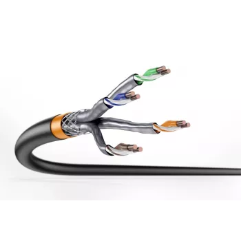 DIGITUS välispaigalduskaabel - Cat 7 - S/FTP - AWG 23/1 - 100m - Must