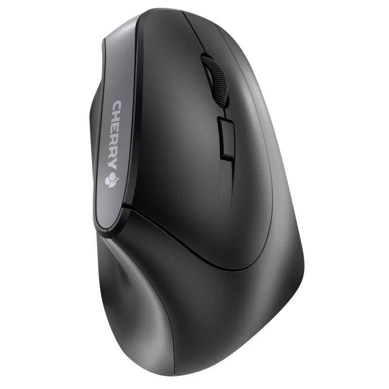 CHERRY MW 4500 juhtmevaba 45-kraadine hiir, must, USB, paremakäeline, vertikaalne disain, optiline, RF juhtmevaba, 1200 DPI, must