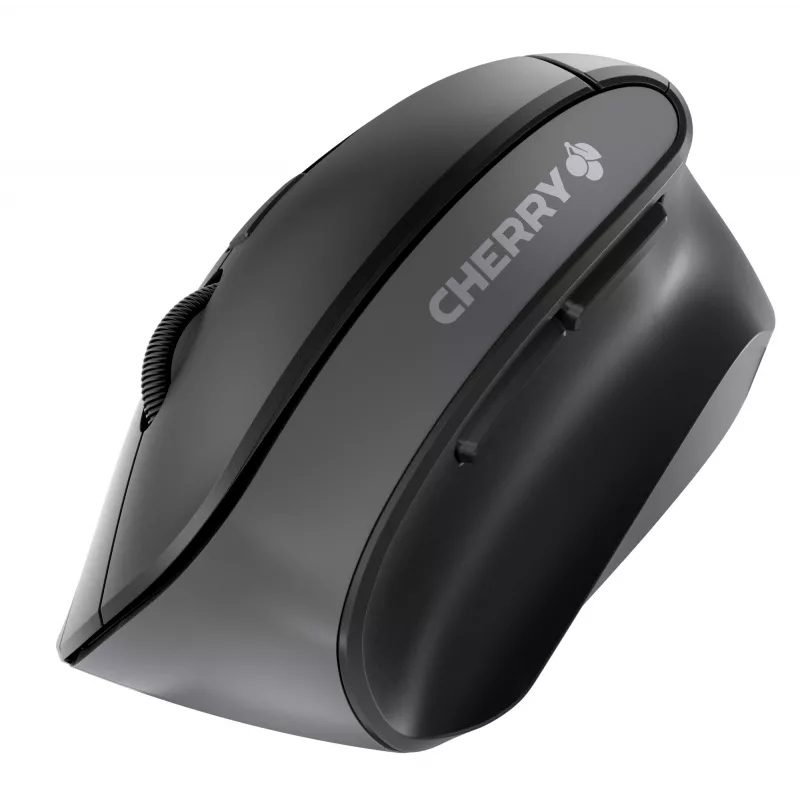 CHERRY MW 4500 juhtmevaba 45-kraadine hiir, must, USB, paremakäeline, vertikaalne disain, optiline, RF juhtmevaba, 1200 DPI, must