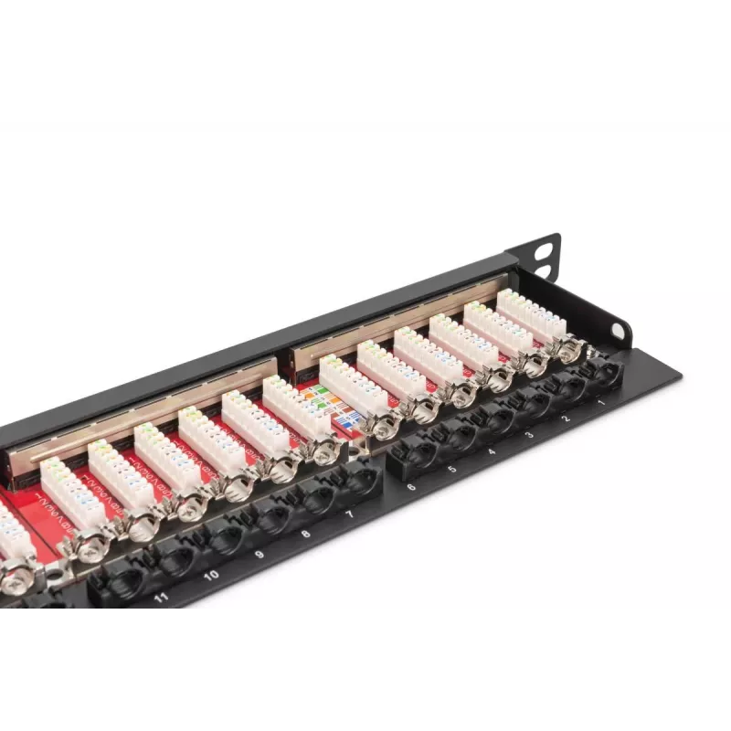 DIGITUS Patch paneel CAT6a varjestatud 24-pordine 0.5U (dn91624sslea)