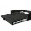 DIGITUS 2U pikendatav riiul kappidele alates 450 mm sügavusest 88x483x352 mm, kuni 30 kg, must (RAL 9005)