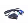 DIGITUS Modulariseeritud 48,3 cm (19-tolline) TFT-konsool 1 pordiga KVM, RAL 9005 must - Qwertzu Saksa