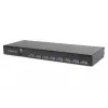 DIGITUS Modularne 43,2 cm (17-tolline) TFT-konsool 8 pordiga KVM-iga RAL 9005 must - Qwertzu saksa