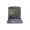 DIGITUS Modularized 48.3cm (19in) TFT console with 8 port Cat.5 KVM, RAL 9005 Must - Qwertzu German