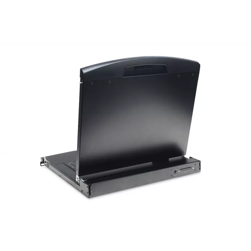 DIGITUS Modularized 48.3cm (19in) TFT console with 8 port Cat.5 KVM, RAL 9005 Must - Qwertzu German