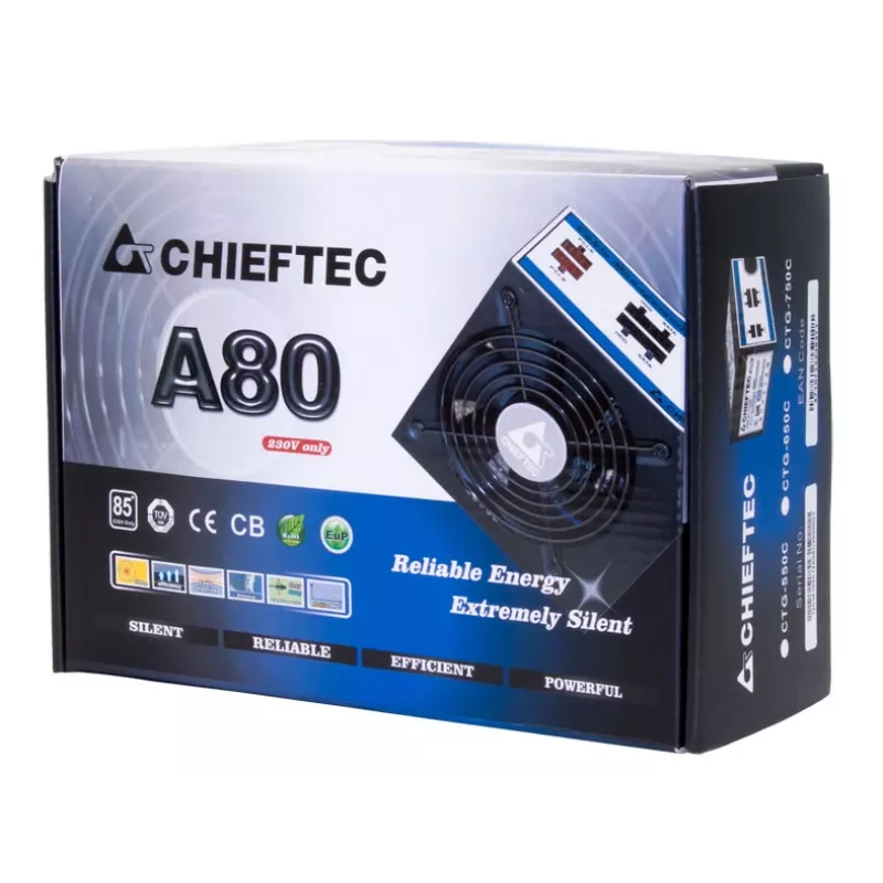 Chieftec CTG-550C toiteplokk 550 W 20+4 pin ATX must