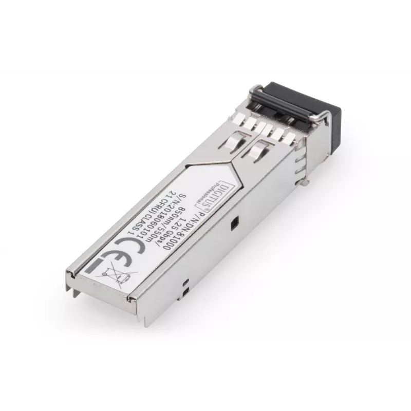 DIGITUS 1,25 Gbps SFP-moodul, kuni 550 m mitmikrežiim, LC-duplekspistik, 1000Base-SX, 850 nm