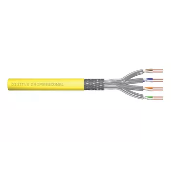 DIGITUS paigalduskaabel – Cat 7a – S/FTP – AWG 22/1 – 1000 m – kollane