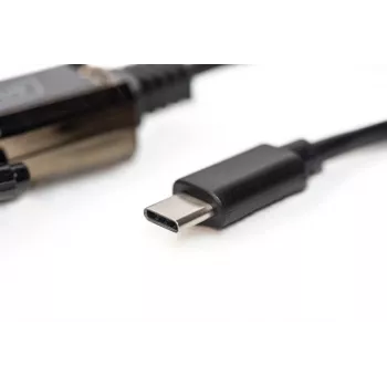 DIGITUS USB Type C 2.0 jadaadapter, DSUB 9M 1m kaabel