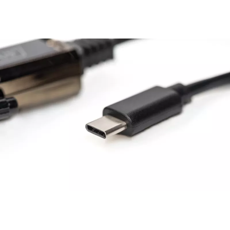DIGITUS USB Type C 2.0 jadaadapter, DSUB 9M 1m kaabel
