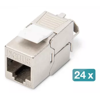 DIGITUS modulaarpaneel - varjestatud, 24x DN-93615, 24 pordiga, 1U, riiulipaigaldatav, hall, RAL 7035
