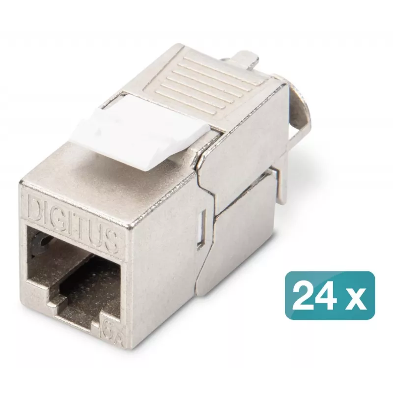 DIGITUS modulaarpaneel - varjestatud, 24x DN-93615, 24 pordiga, 1U, riiulipaigaldatav, hall, RAL 7035
