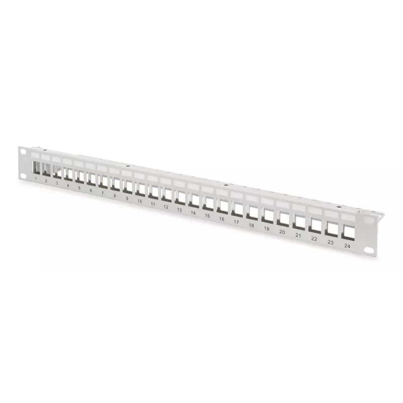 DIGITUS modulaarpaneel - varjestatud, 24x DN-93615, 24 pordiga, 1U, riiulipaigaldatav, hall, RAL 7035