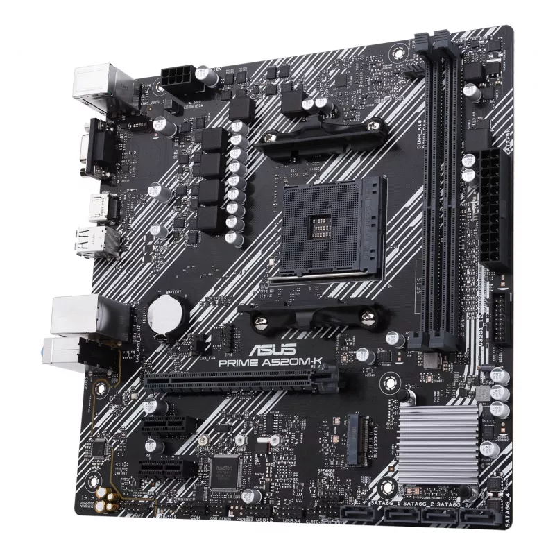 Emaplaat ASUS PRIME A520M-K, AMD A520 kiibistik, Socket AM4, micro ATX, 2x DDR4, 64 GB, 1x M.2, 4x SATA III, HDMI 2.1