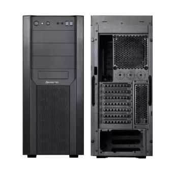 PC Case CHIEFTEC CW-01B-OP Torn Must — SPCC, 7×3,5-tollist sahtlit, 7×2,5-tollist sahtlit, 3×5,25-tollist sahtlit, GPU kuni 410 mm
