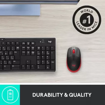 Hiir Logitech M190 juhtmevaba, USB, punane