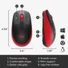 Hiir Logitech M190 juhtmevaba, USB, punane