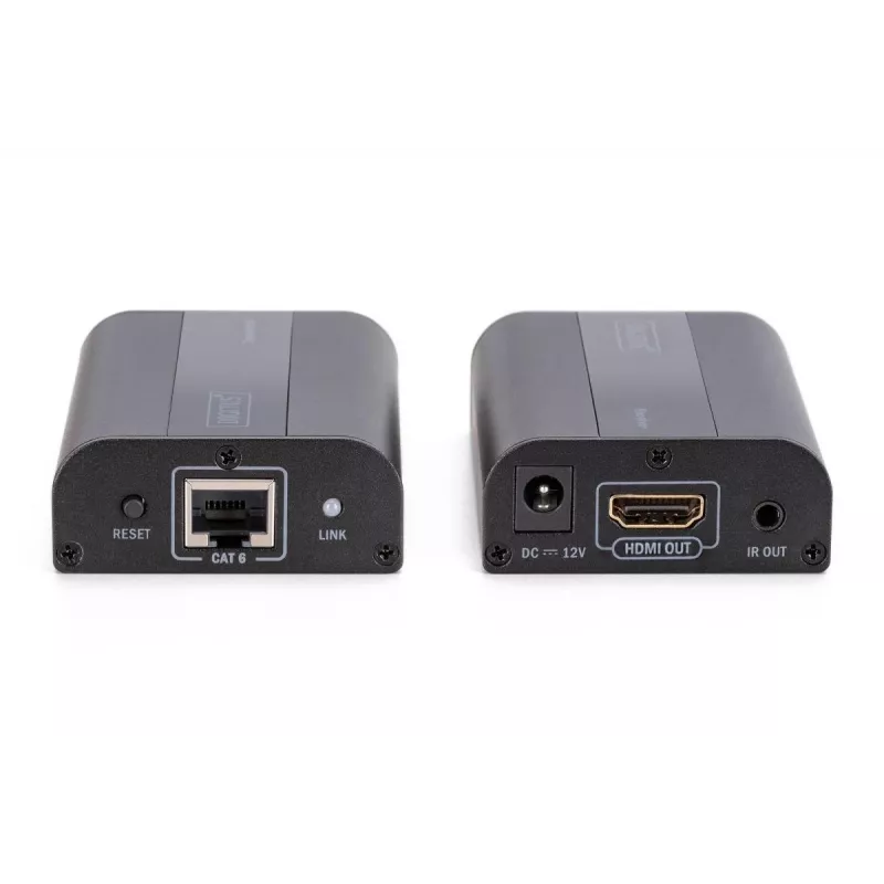 DIGITUS 4K HDMI pikenduskomplekt, HDMI 2.0 30/60 m üle võrgukaabli (CAT6, 6a, 7), UHD 4K2K/60 Hz